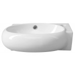 RIBERA keramické umývátko rohové 43x28,5 cm, otvor pro baterii vpravo, bílá