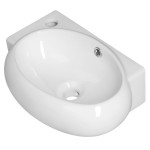 RIBERA keramické umývátko rohové 43x28,5 cm, otvor pro baterii vlevo, bílá