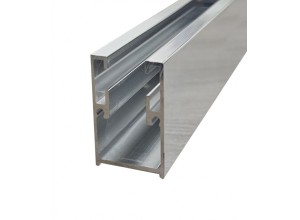 A+W Chrom Stěnový profil k pevné stěně (včetně těsnících klínků)