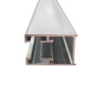 A+W Chrom Stěnový profil k pevné stěně (včetně těsnících klínků)