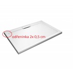 HARD 90x80x3,5 obdélníková mramorová vanička - II. JAKOST