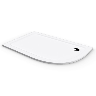 ROCKY 120x80x3 čtvrtkruhová mramorová vanička levá-II.JAKOST