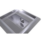 B-SQUARE 15 Chrom Odtoková vpusť - čtverec