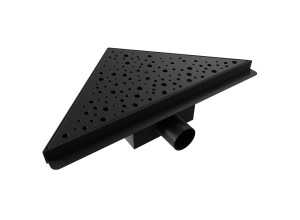 B-TRIANGL 25 Black Odtoková vpusť rohová