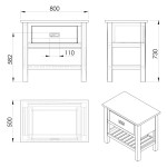 BRAND umyvadlová skříňka 80x73x50cm, mořený smrk