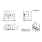 BRAND umyvadlová skříňka 100x73x50cm, mořený smrk