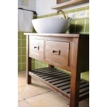 BRAND umyvadlová skříňka 100x73x50cm, mořený smrk