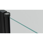 BETA LINE II Black 140 Čiré Sprchové dveře dvoukřídlé s pevnými stěnami v rovině