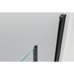 BETA LINE Black 130 Čiré Sprchové dveře dvoukřídlé s pevnou stěnou v rovině (100+30)
