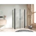 BETA COMBI II Black 90x100x90 Grape Sprchový kout nástěnný