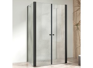 BETA COMBI II Black 90x110x90 Grape Sprchový kout nástěnný