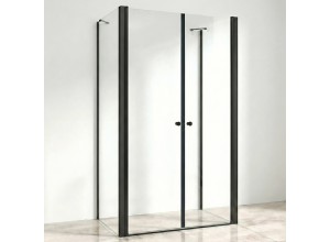 BETA COMBI II Black 100x120x100 Clear Sprchový kout nástěnný
