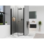 BETA Black 60 Čiré Sprchové dveře do niky dvoukřídlé černé