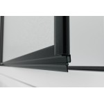 BETA LINE II Black 110 Čiré Sprchové dveře dvoukřídlé s pevnými stěnami v rovině