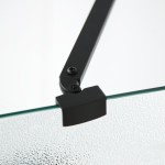 BETA LINE II Black 120 Čiré Sprchové dveře dvoukřídlé s pevnými stěnami v rovině