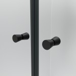 BETA LINE II Black 120 Čiré Sprchové dveře dvoukřídlé s pevnými stěnami v rovině