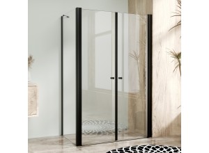 BETA COMBI Black 80x80 Clear Čtvercový sprchový kout bez vaničky