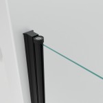 BETA LINE Black 110 Čiré Sprchové dveře dvoukřídlé s pevnou stěnou v rovině (80+30)