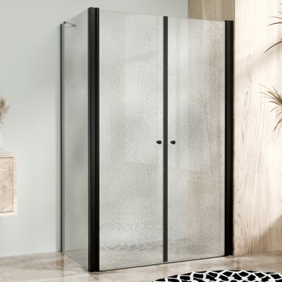 BETA COMBI Black 80x80 Grape Čtvercový sprchový kout bez vaničky