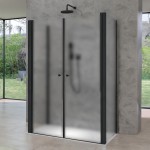 BETA COMBI II Black 90x90x90 Grape Sprchový kout nástěnný