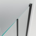 BETA COMBI Black 90x80 Grape Obdélníkový sprchový kout bez vaničky