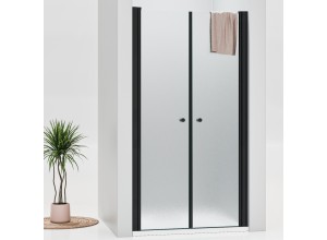BETA Black 90 Grape Sprchové dveře do niky dvoukřídlé černé