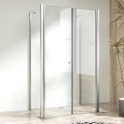 BETA COMBI II Chrom 80x100x80 Čiré Sprchový kout nástěnný