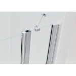 BETA LINE II Chrom 140 Čiré Sprchové dveře dvoukřídlé s pevnými stěnami v rovině