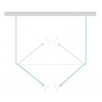 BETA COMBI II Chrom 80x100x80 Grape Sprchový kout nástěnný