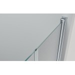 BETA LINE Chrom 90 Grape Sprchové dveře dvoukřídlé s pevnou stěnou v rovině (70+20)