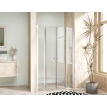 BETA LINE II Chrom 175 Čiré Sprchové dveře dvoukřídlé s pevnými stěnami v rovině