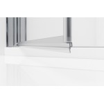 BETA LINE II Chrom 120 Čiré Sprchové dveře dvoukřídlé s pevnými stěnami v rovině