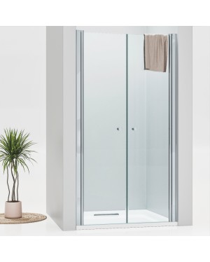 BETA Chrom 80 Čiré Sprchové dveře do niky dvoukřídlé