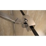 BETA LINE II Chrom 150 Čiré Sprchové dveře dvoukřídlé s pevnými stěnami v rovině