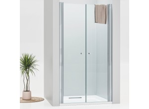 BETA Chrom 90 Čiré Sprchové dveře do niky dvoukřídlé