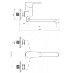 BERI Dřezová baterie nástěnná