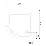 AQUA 90x90 Sprchová samonosná vanička akrylátová včetně sifonu ZDARMA