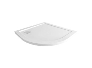 Mereo Čtvrtkruhová sprchová vanička R550, 90x90x4 cm, SMC, bílá, včetně sifonu