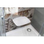 SAAP Sklopné sedátko do sprchového koutu bílé 35x32,8