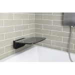 SAAP BLACK sklopné sedátko do sprchového koutu, 35x32,8cm,černá