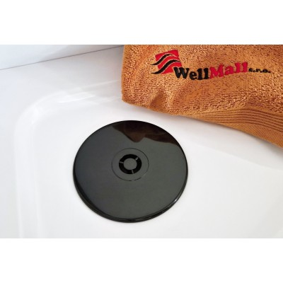 Krytka k vaničkovému sifonu 90 - černá lesk