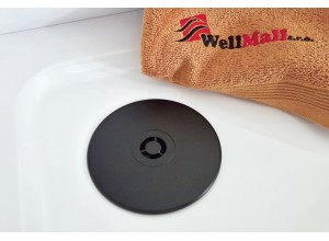 Krytka k vaničkovému sifonu 90 - černá mat