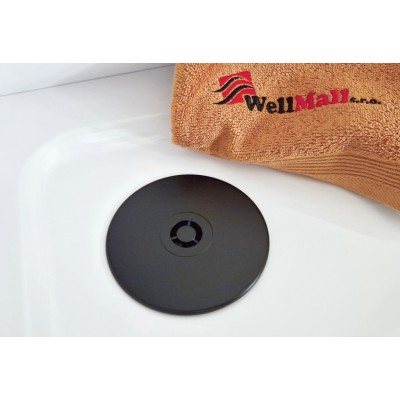 Krytka k vaničkovému sifonu 90 - černá mat