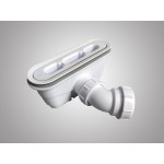 Sifon s krytkou pro sprchové vaničky HARD, černá mat