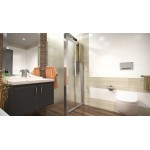 DELTA ROCKY 120x80 Grape Well Sprchový kout se zalamovacími dveřmi a mramorovou vaničkou