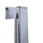 DELTA ROCKY 80x80 Clear Well Sprchový kout se zalamovacími dveřmi a mramorovou vaničkou