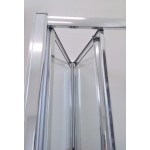 DELTA ROCKY 80x80 Clear Well Sprchový kout se zalamovacími dveřmi a mramorovou vaničkou