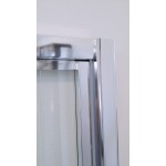 DELTA ROCKY 80x80 Clear Well Sprchový kout se zalamovacími dveřmi a mramorovou vaničkou