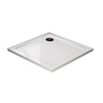 DELTA ROCKY 80x80 Clear Well Sprchový kout se zalamovacími dveřmi a mramorovou vaničkou