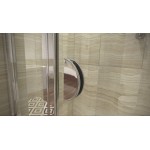 DELTA ROCKY 80x80 Clear Well Sprchový kout se zalamovacími dveřmi a mramorovou vaničkou